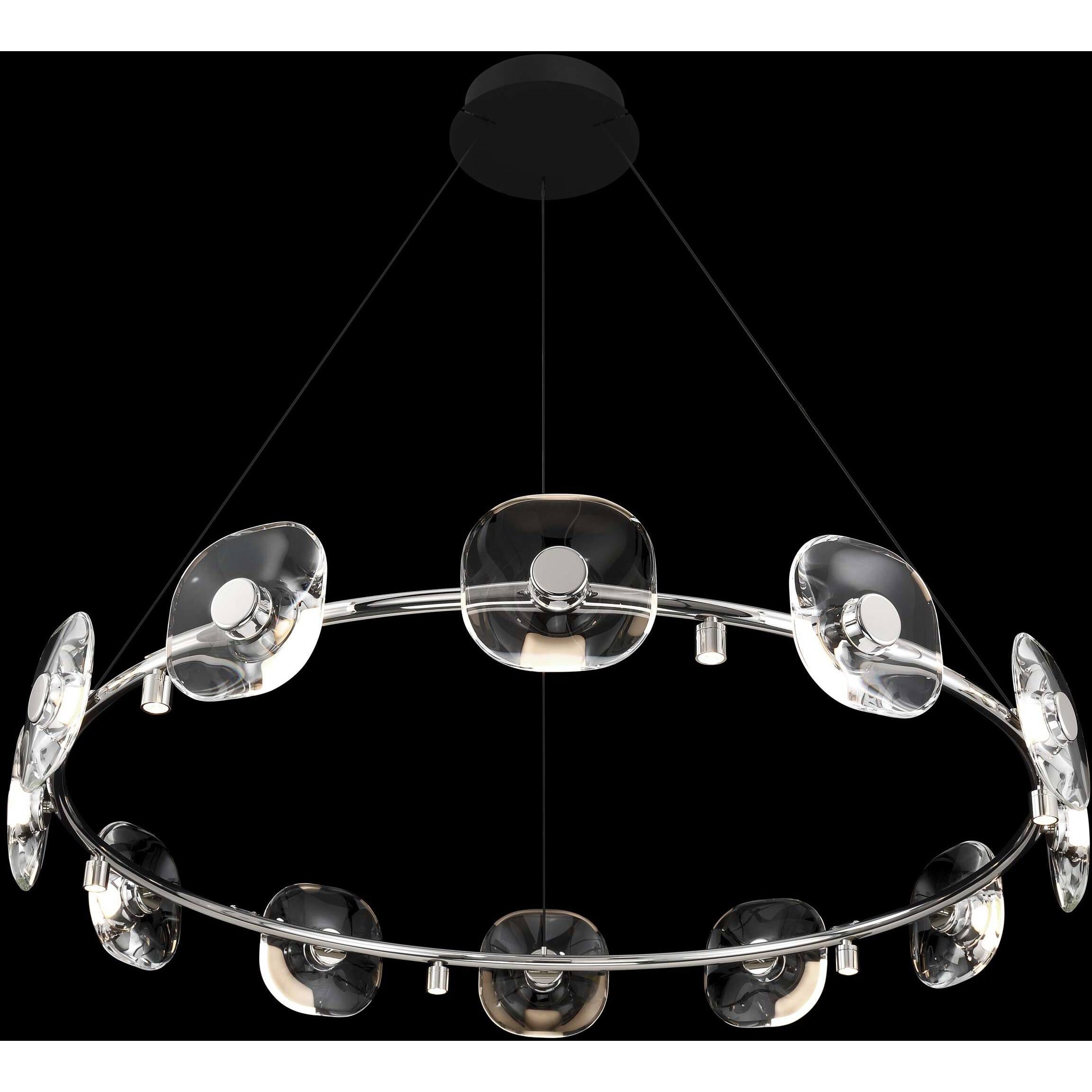 Ziva Celestia 49 inch 4.00 watt Chrome Chandelier Ceiling Light