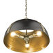 Aldrich Pendant Ceiling Light in Aged Brass, Matte Black