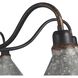 Jasper 6 Light 37.88 inch Antique Black Iron Chandelier Ceiling Light