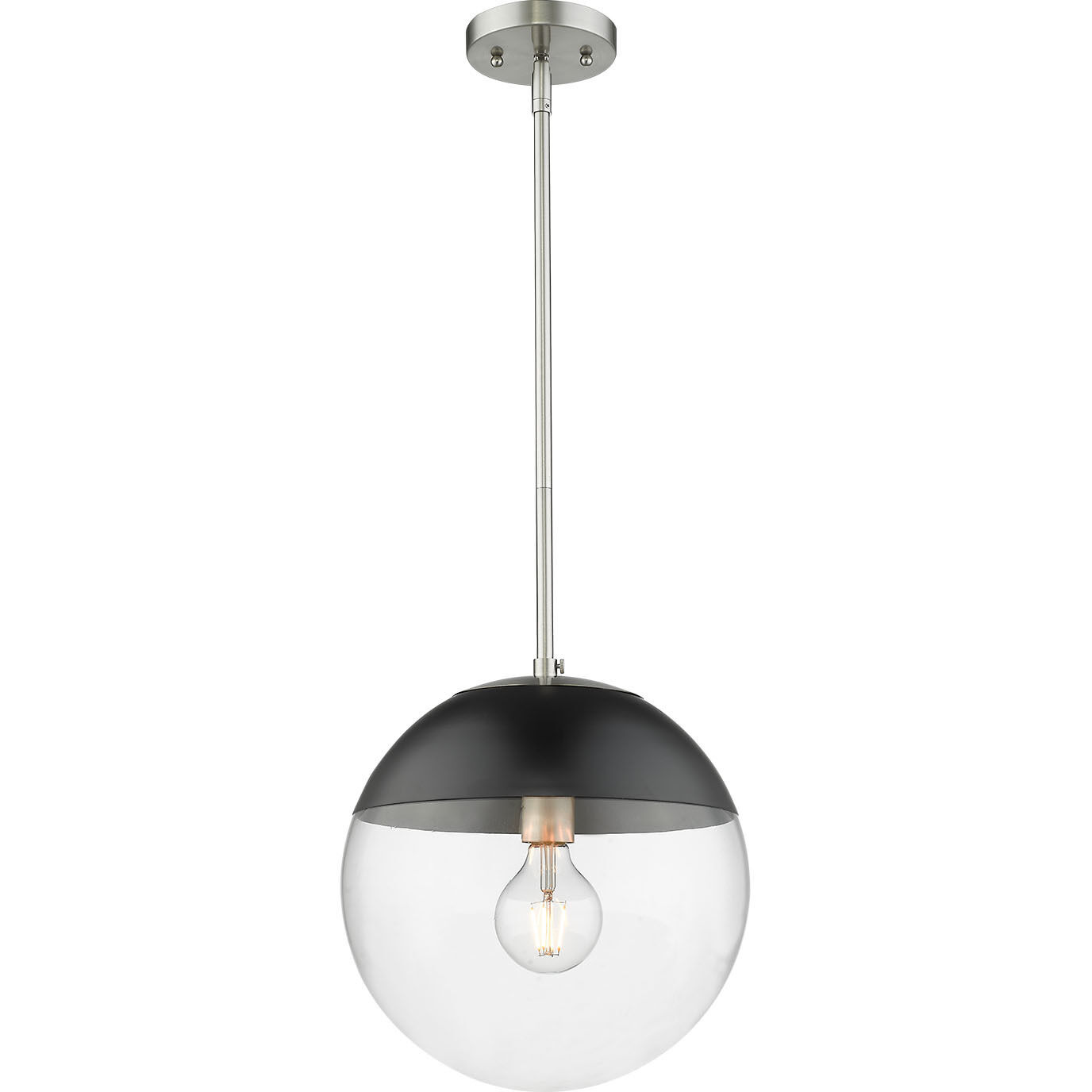 Dixon Pendant Ceiling Light in Pewter, Matte Black, Large
