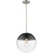 Dixon Pendant Ceiling Light in Pewter, Matte Black, Large