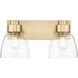 Remy Vanity Wall Light in Brushed Champagne Brass