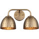 Shepard 2 Light 15.5 inch Modern Brass Vanity Light Wall Light