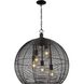 Calypso 5 Light 24.88 inch Matte Black Pendant Ceiling Light