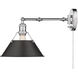 Orwell 1 Light 10 inch Chrome Articulating Wall Sconce Wall Light in Rubbed Bronze, Adjustable