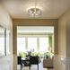 Aenon 3 Light 15 inch Brushed Champagne Brass Flush Mount Ceiling Light