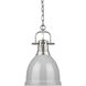 Yep Duncan Pendant Ceiling Light in Pewter, Grey