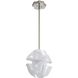 Glacier LED 13.75 inch Polished Nickel Pendant Ceiling Light