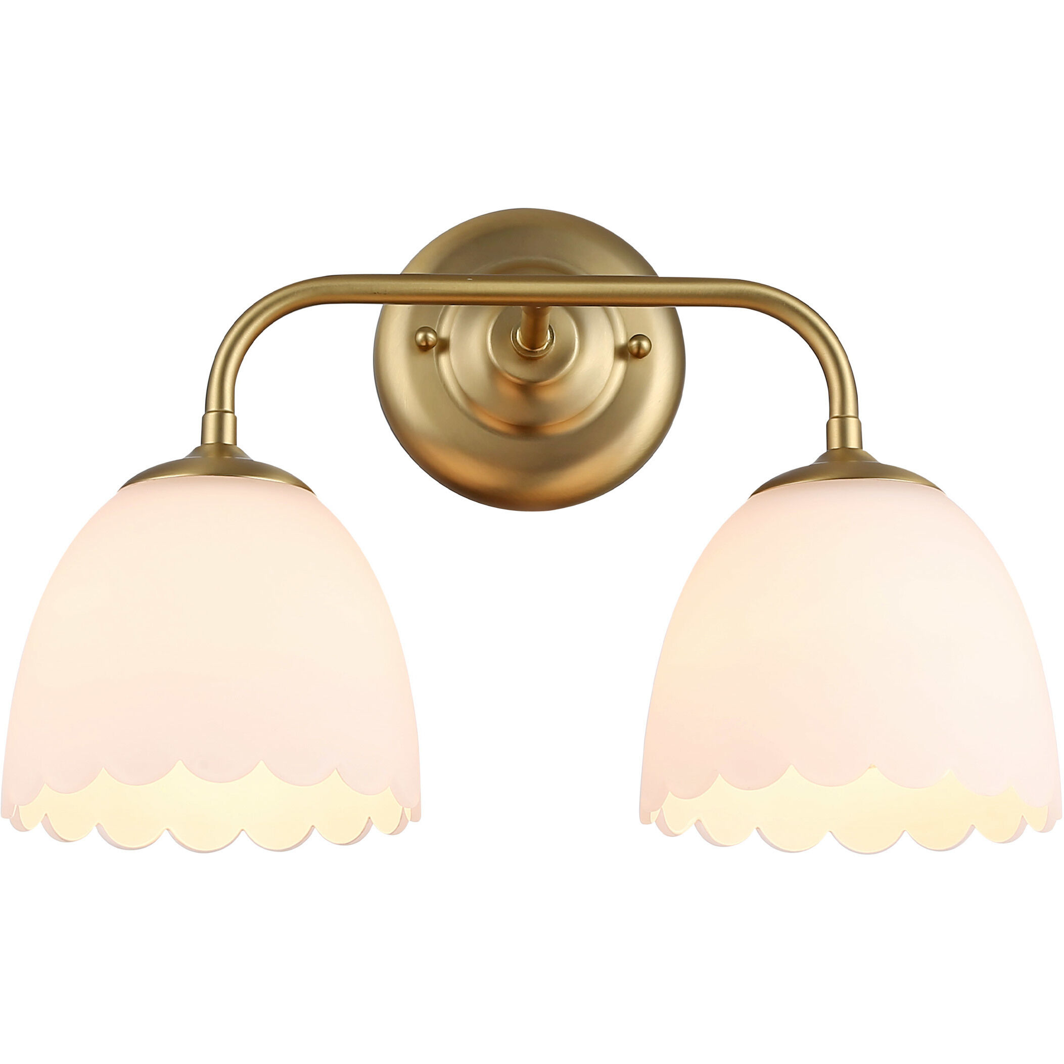 Dorinda Vanity Wall Light in Brushed Champagne Brass