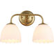 Dorinda Vanity Wall Light in Brushed Champagne Brass