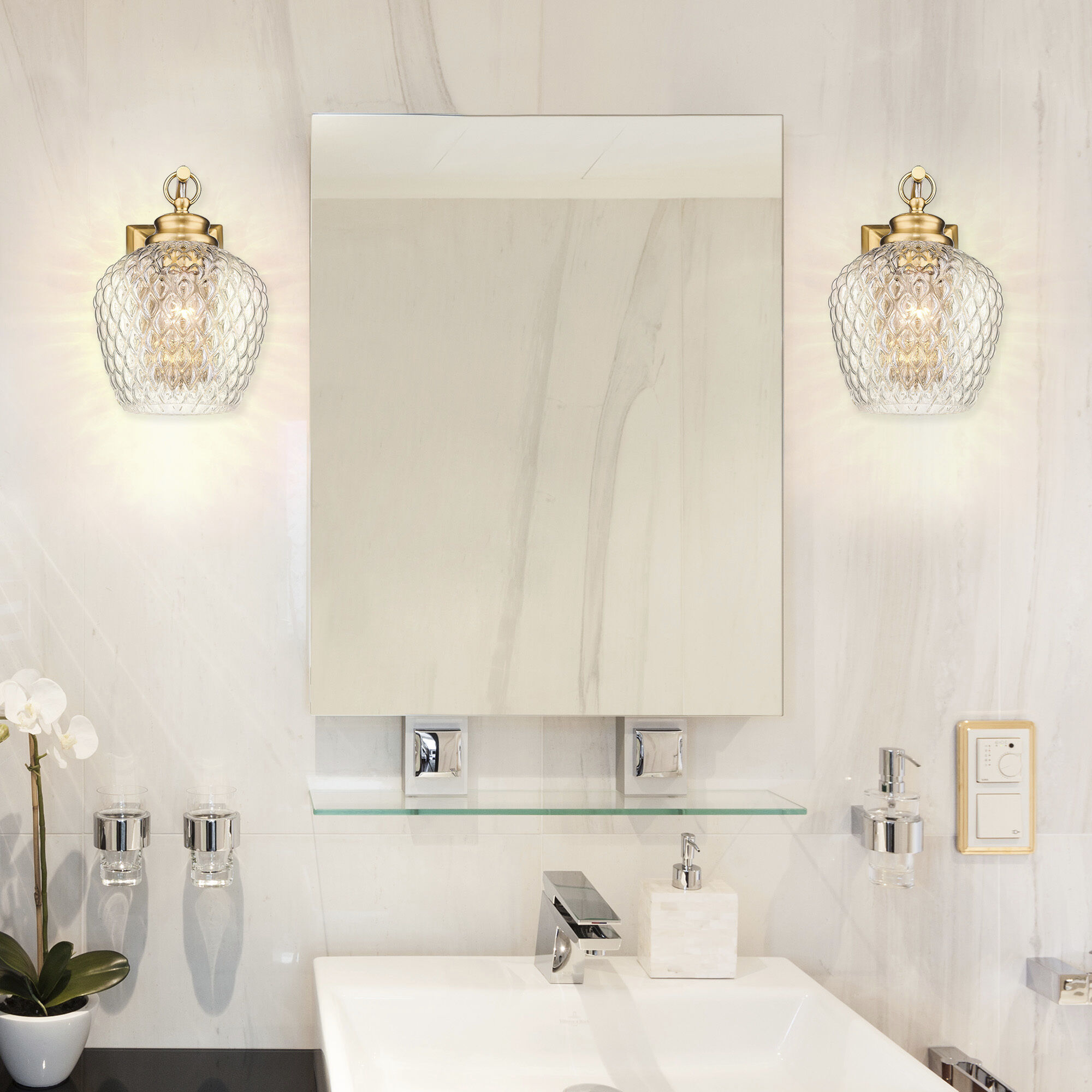 Adeline 1 Light 7.13 inch Modern Brushed Gold Wall Sconce Wall Light