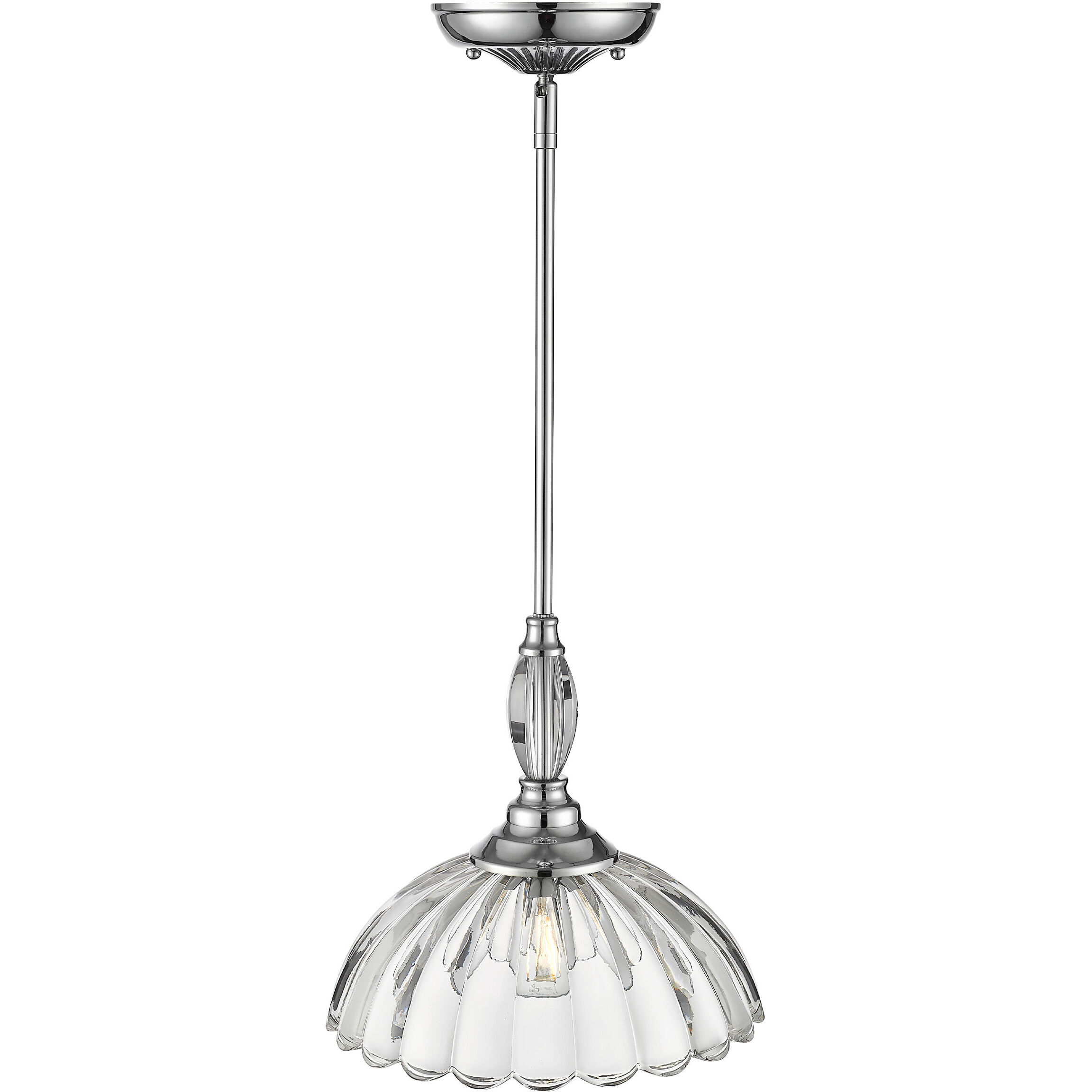 Audra 1 Light 11.75 inch Chrome Pendant Ceiling Light