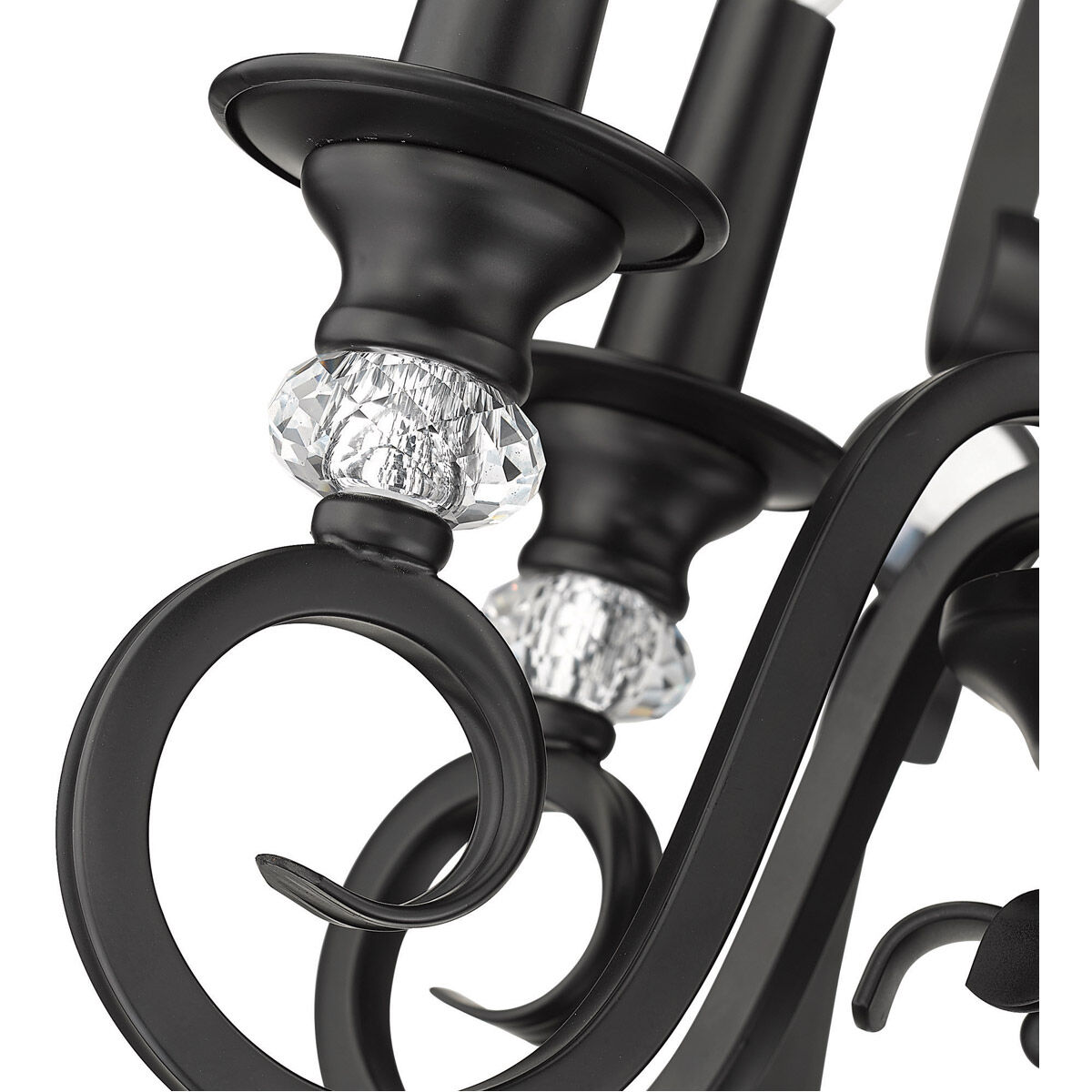 Ella 6 Light 26 inch Matte Black Chandelier Ceiling Light