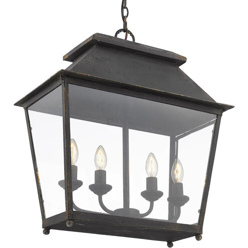 Abingdon 4 Light 21 inch Antique Black Iron Pendant Ceiling Light