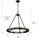 Castile 6 Light 24 inch Matte Black Chandelier Ceiling Light