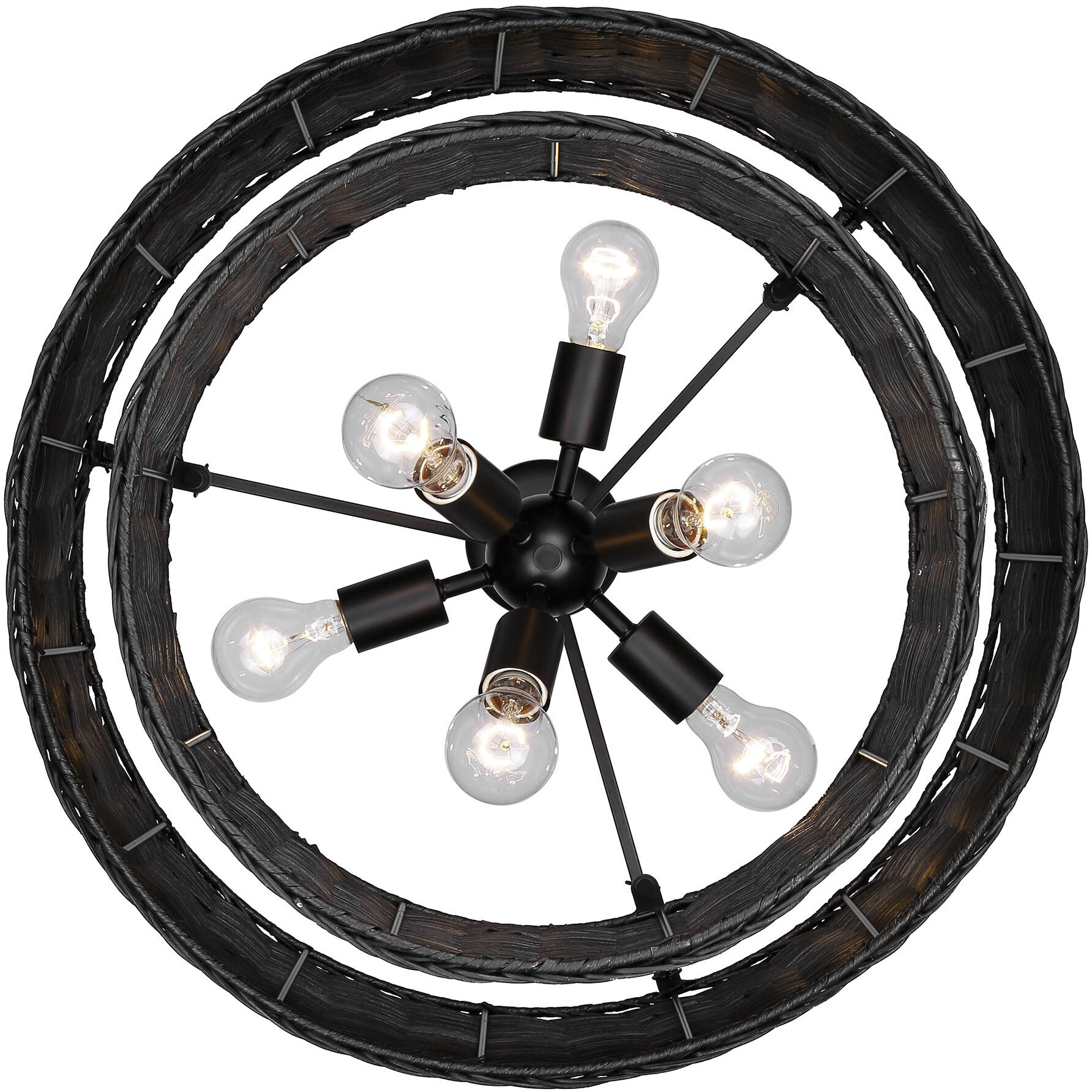 Erma 22.38 inch 60.00 watt Matte Black Chandelier Ceiling Light