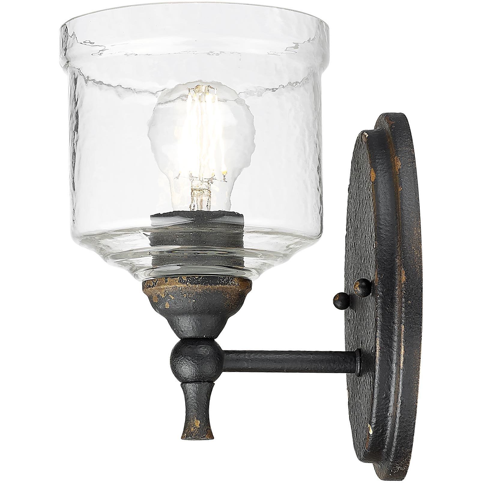 Keating 1 Light 5.88 inch Antique Black Iron Wall Sconce Wall Light