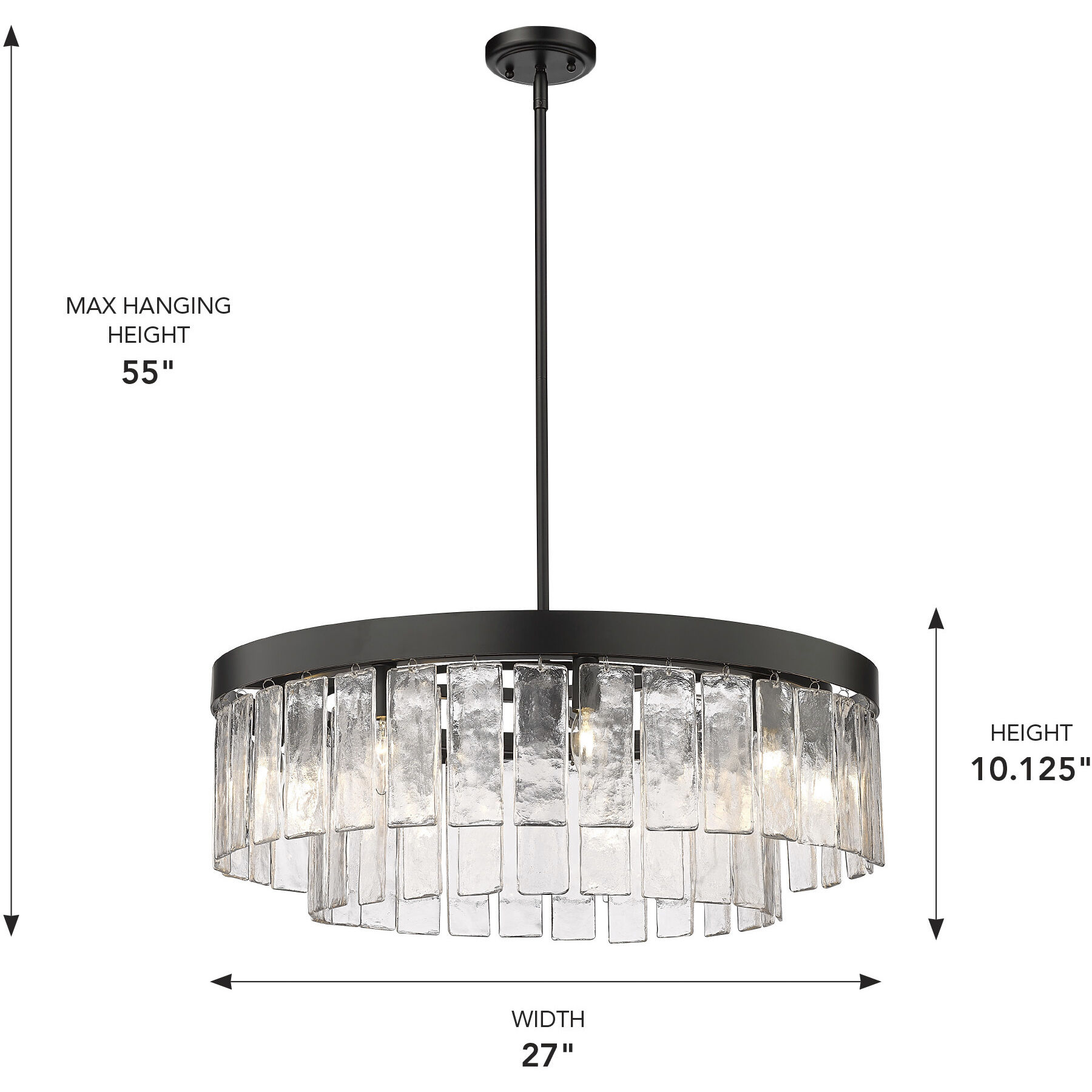 Ciara 27 inch 60.00 watt Matte Black Chandelier Ceiling Light