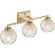 Elliott 3 Light 24.5 inch Brushed Champagne Bronze Vanity Light Wall Light in Alabaster