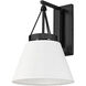 Penn 1 Light 11 inch Matte Black Wall Sconce Wall Light in Modern White