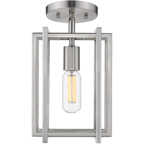 Tribeca 1 Light 7 inch Pewter Semi-flush Ceiling Light