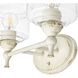 Keating 2 Light 15 inch Antique Ivory Vanity Light Wall Light