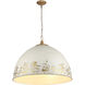 Alison 8 Light 27 inch Vintage Gold Pendant Ceiling Light in Antique Ivory