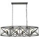 Alcott Linear Pendant Ceiling Light in Antique Black Iron