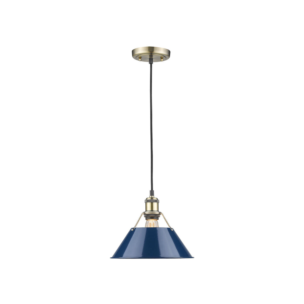 Navy and brass pendant light cheap