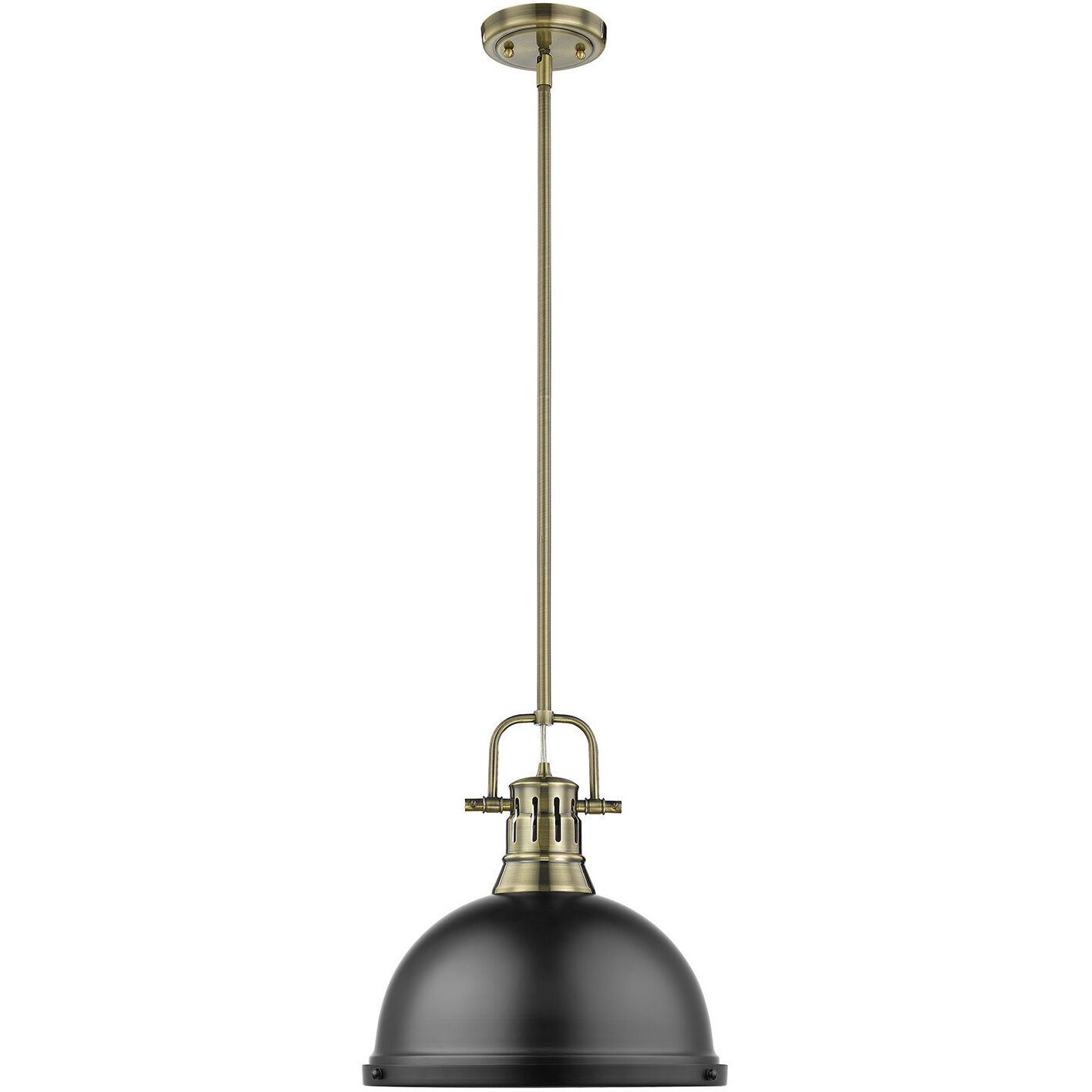 Yep Duncan Pendant Ceiling Light in Aged Brass, Matte Black, Large