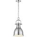Yep Duncan Pendant Ceiling Light in Chrome, Small