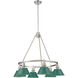 Orwell 6 Light 29 inch Pewter Chandelier Ceiling Light in Pine Green