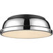 Yep Duncan 2 Light 14 inch Matte Black Flush Mount Ceiling Light in Chrome, Damp
