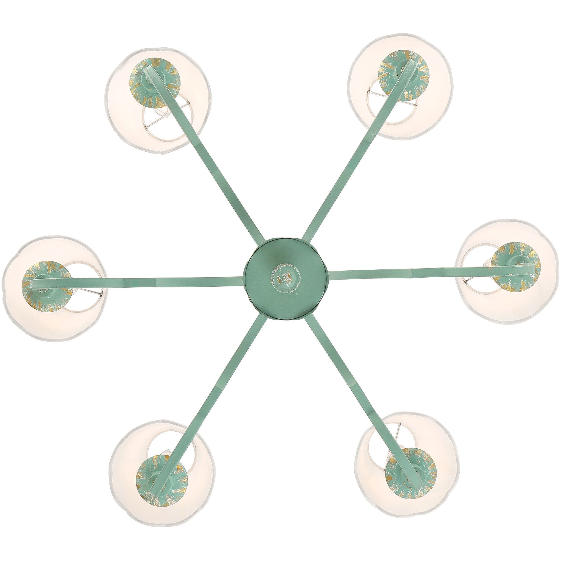 Cheshire 31.25 inch 60.00 watt Antique Teal Chandelier Ceiling Light