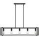 Tribeca 5 Light 41 inch Matte Black Linear Pendant Ceiling Light