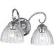 Audra 2 Light 16 inch Chrome Vanity Light Wall Light