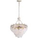 Cascada 8 Light 20.13 inch Aegean Silver Pendant Ceiling Light in Cirrus Cloud Glass, 3 Tier