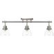 Yep Duncan 3 Light 35.38 inch Pewter Semi-Flush Mount Ceiling Light in Clear Glass
