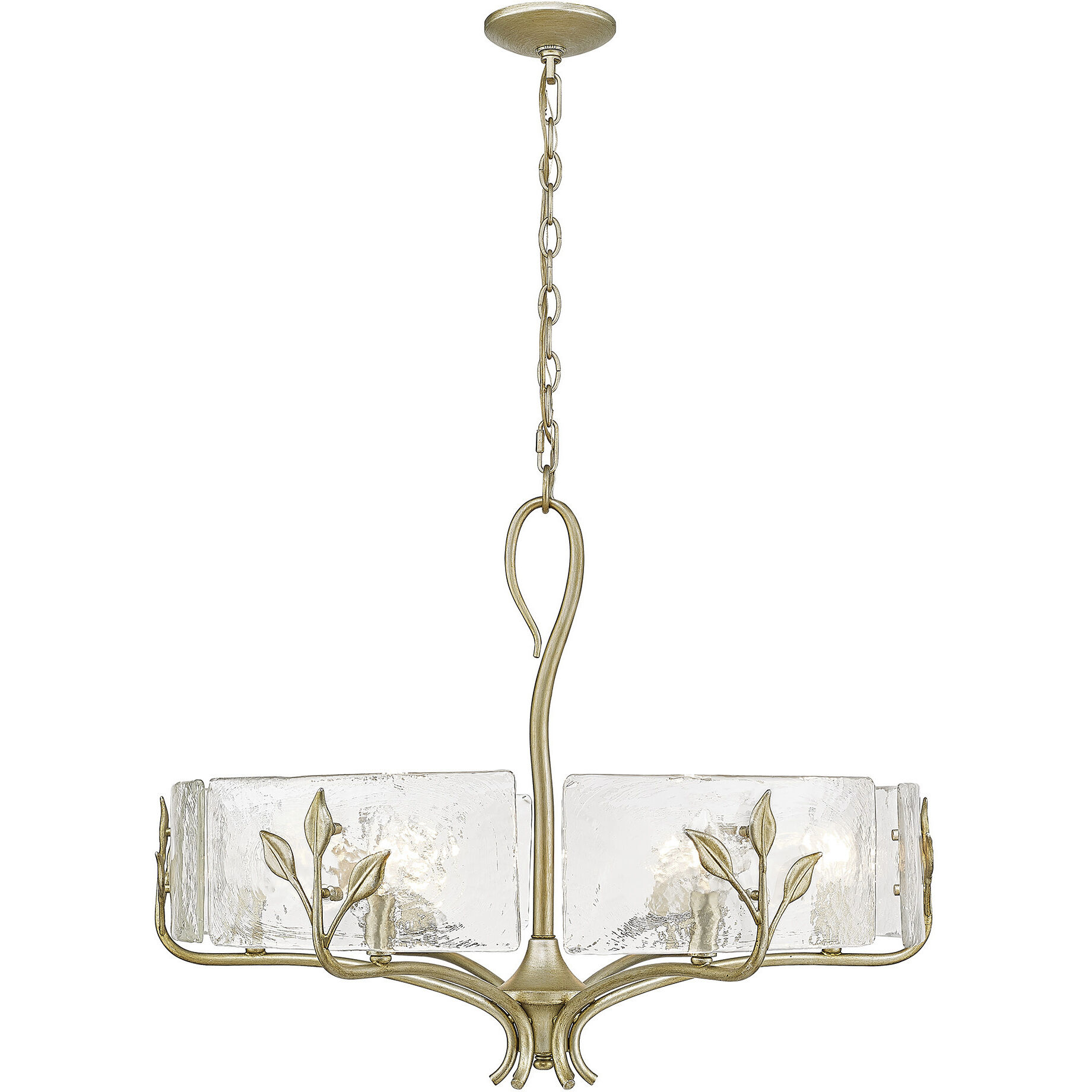Calla 6 Light 27.75 inch White Gold Chandelier Ceiling Light