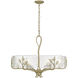 Calla 6 Light 27.75 inch White Gold Chandelier Ceiling Light