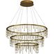 Lucerna LED 31.5 inch Stainless Steel Gold Chandelier Ceiling Light, 3 Tier