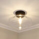 Ingalls 1 Light 16 inch Matte Black Semi-Flush Mount Ceiling Light in Clear Glass, Large