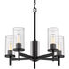 Winslett 23.75 inch 60.00 watt Matte Black Chandelier Ceiling Light