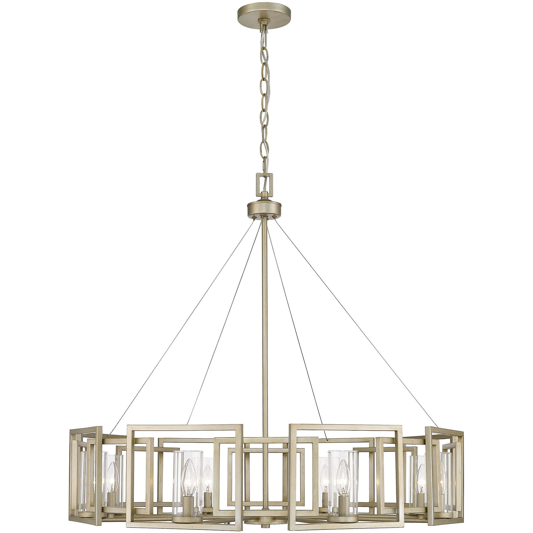 Marco 35.38 inch 60.00 watt White Gold Chandelier Ceiling Light, Large
