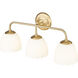 Dorinda Vanity Wall Light in Brushed Champagne Brass