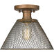 Yep Carver 1 Light 10 inch Copper Patina Semi-Flush Mount Ceiling Light