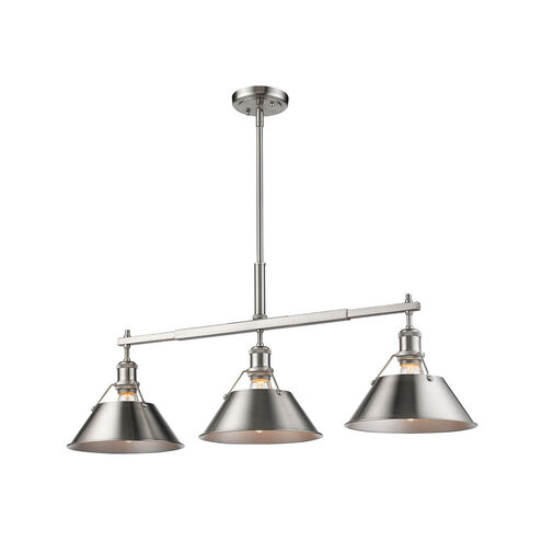 Orwell 3 Light 36 inch Pewter Kitchen Island Light Ceiling Light