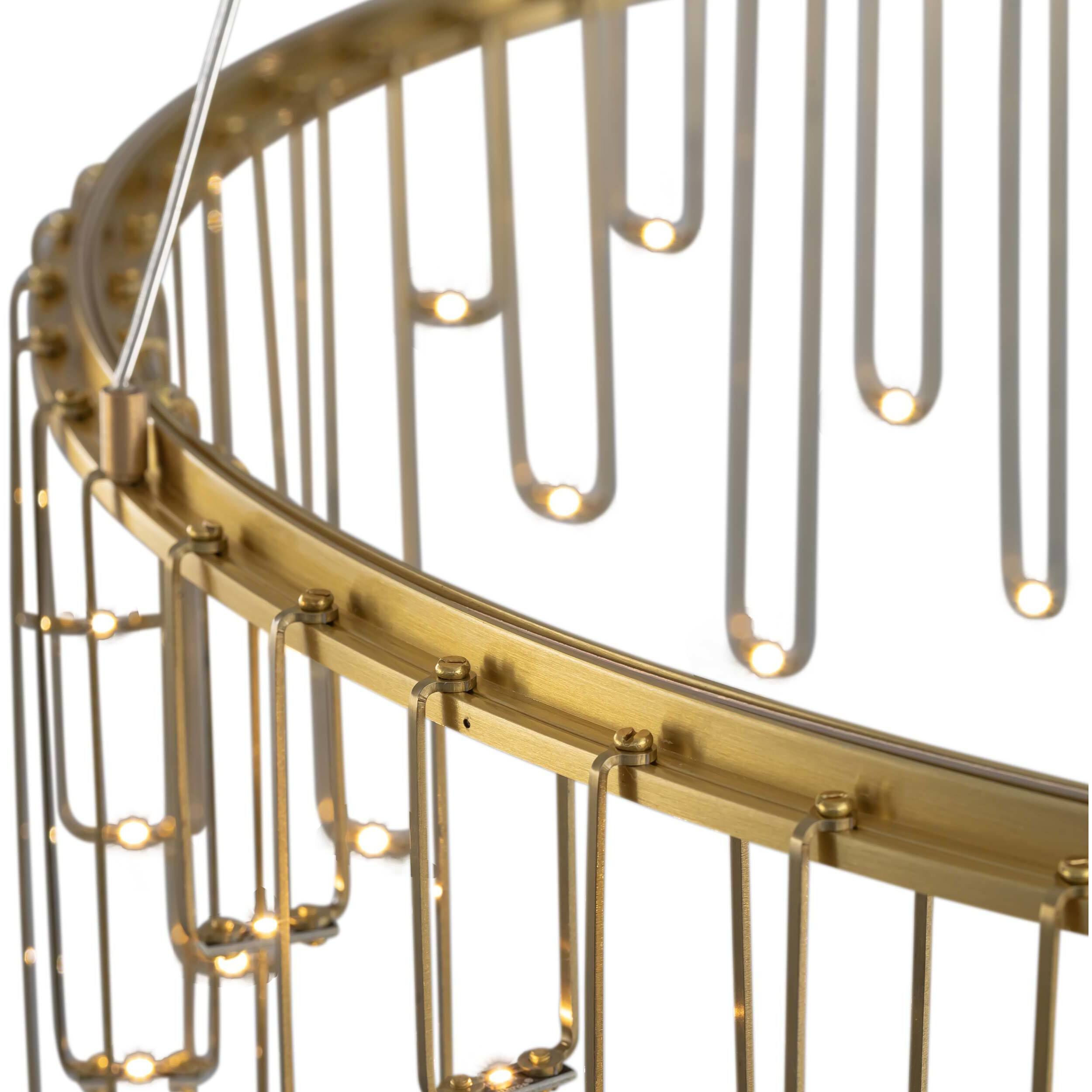 Lucerna 25.63 inch 29.46 watt Stainless Steel Gold Chandelier Ceiling Light