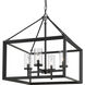 Smyth 4 Light 21 inch Matte Black Chandelier Ceiling Light in Clear Glass
