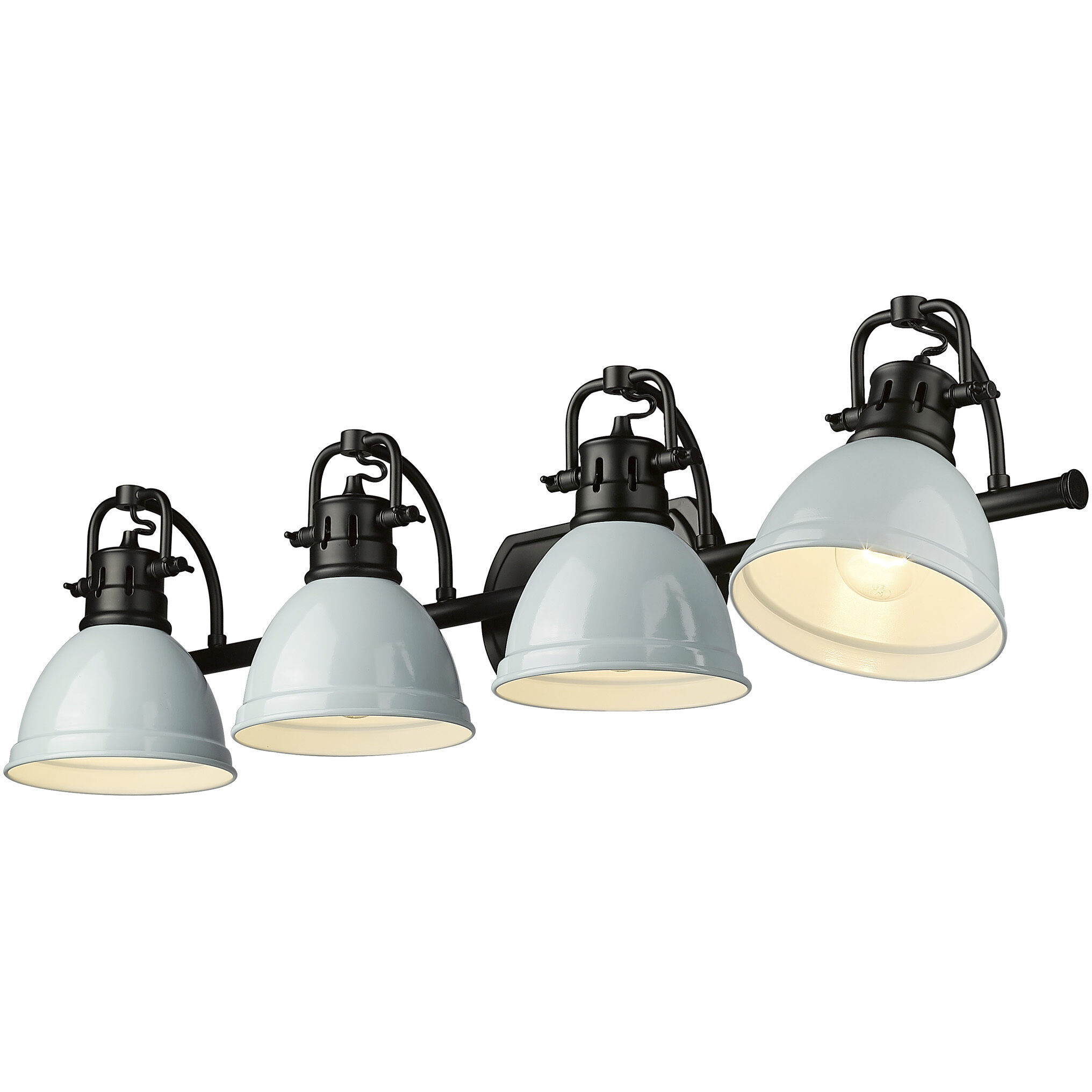 Yep Duncan Vanity Wall Light in Matte Black, Seafoam